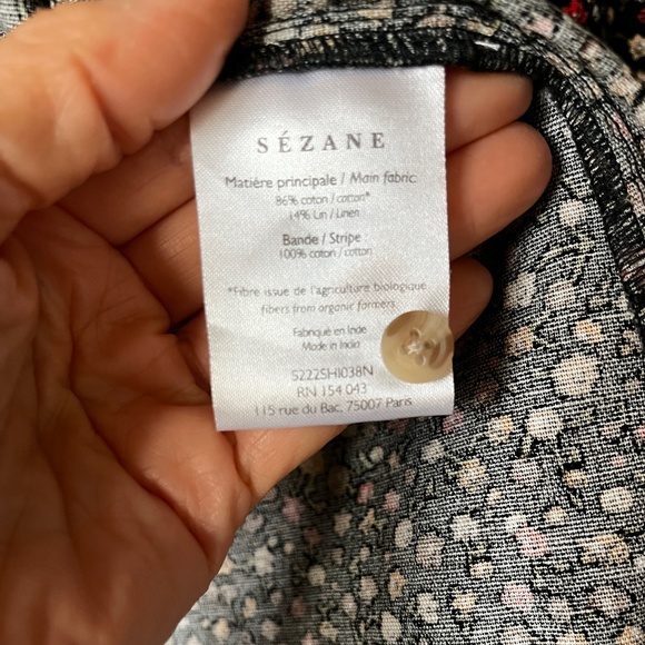 Sezane Angelina Floral Shirt, Size 34 - Picture 7 of 8